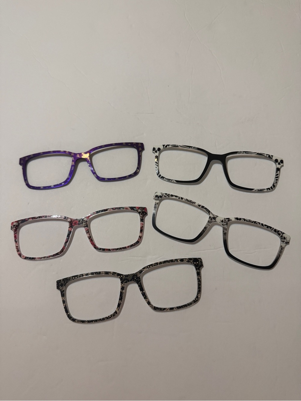 PAIR Eyewear The Kirby Halloween Skull Top Frames Toppers Lot of 5